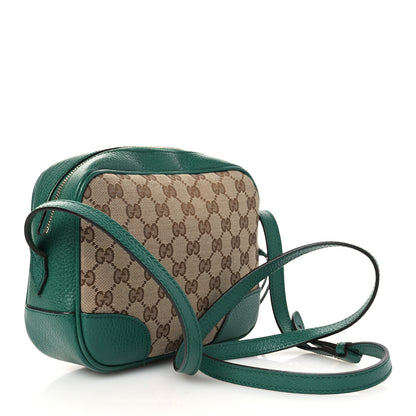 Gucci Monogram Dollar Calfskin Mini Bree Messenger Bag Beige Ebony Emerald 3 of 14
