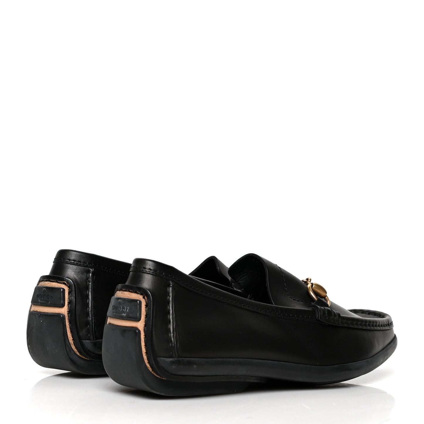 Calfskin Mens Horsebit Driver Loafers 9 Black