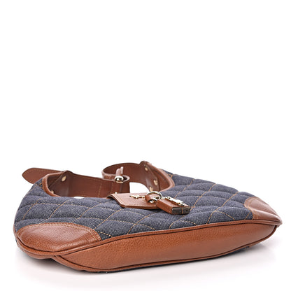 Burberry Denim Quilted Small Brook Hobo Blue 4 of 11