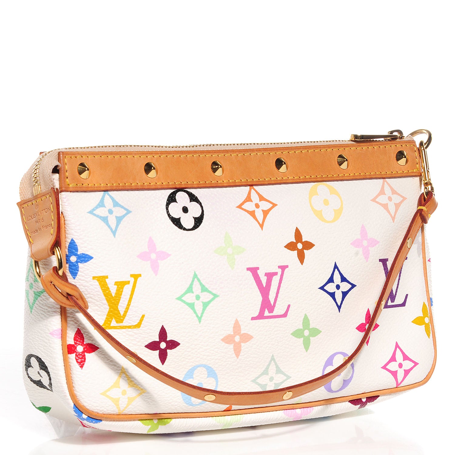 Louis Vuitton Monogram Multicolor Pochette Accessories White 3 of 8