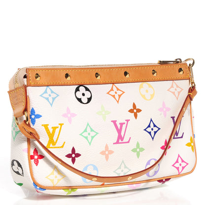 Louis Vuitton Monogram Multicolor Pochette Accessories White 3 of 8