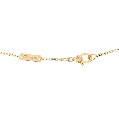Van Cleef & Arpels 18K Yellow Gold Black Onyx Vintage Alhambra Pendant Necklace 4 of 6