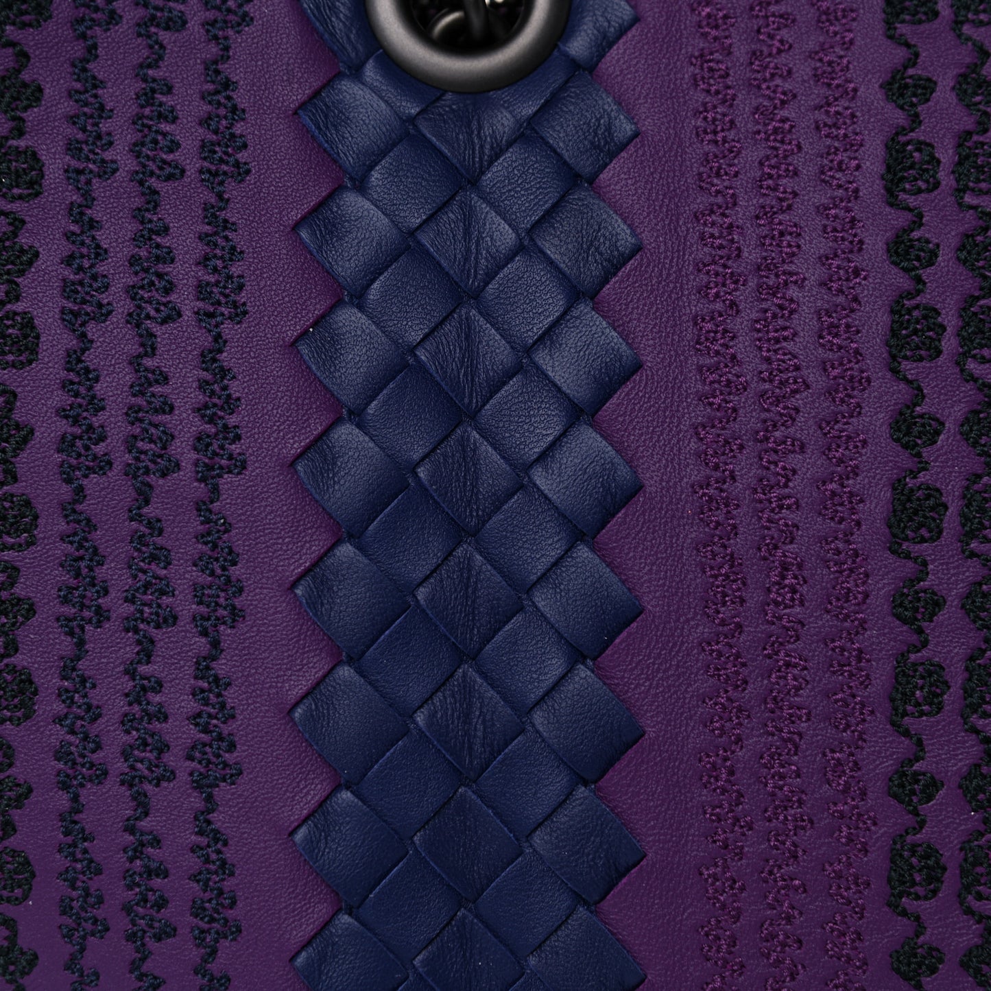 Nappa Intrecciato Medium Tote Purple