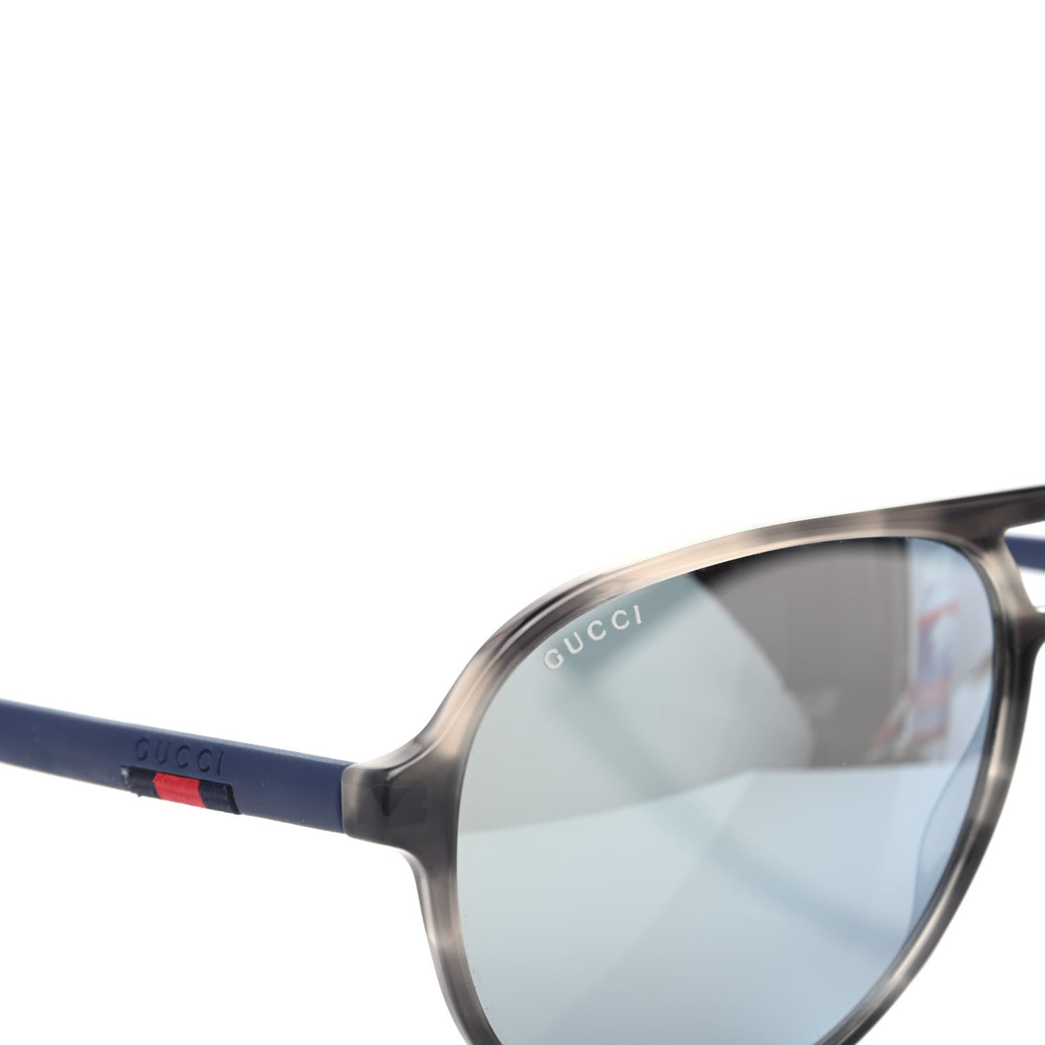 Gucci Acetate Web Aviator Sunglasses GG0423SA Blue 7 of 8