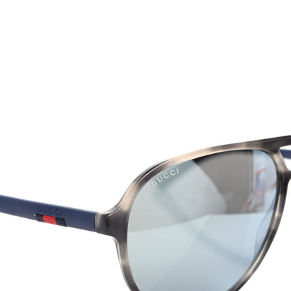 Gucci Acetate Web Aviator Sunglasses GG0423SA Blue 7 of 8