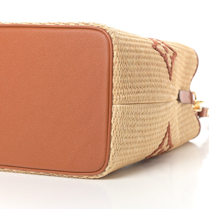 Louis Vuitton Raffia Calfskin Monogram Neonoe MM Tan 9 of 12