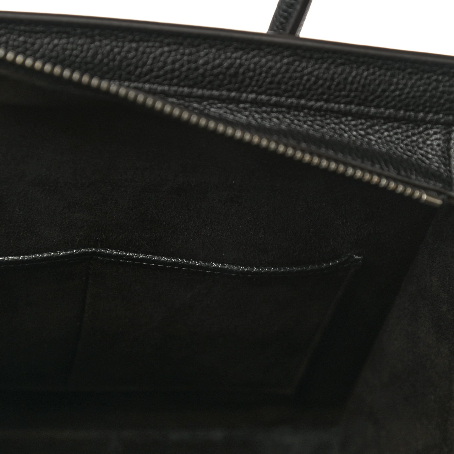 Drummed Calfskin Micro Luggage Black