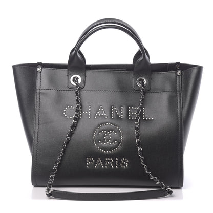 Chanel Caviar Small Studded Deauville Tote Black 1 of 11