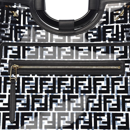 Fendi TPU FF Vitello Century Plexiglass Large Runaway Shopper Tote Black 12 of 12