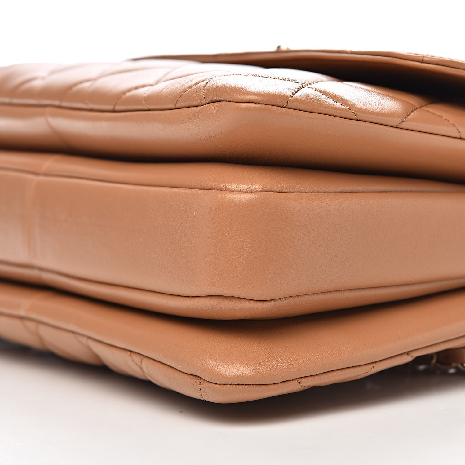 Chanel Lambskin Quilted Medium Trendy CC Flap Dual Handle Bag Light Brown 9 of 10