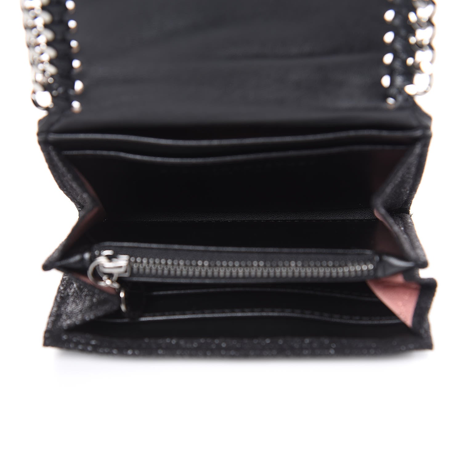 Stella McCartney Shaggy Deer Small Falabella Wallet Black 5 of 7