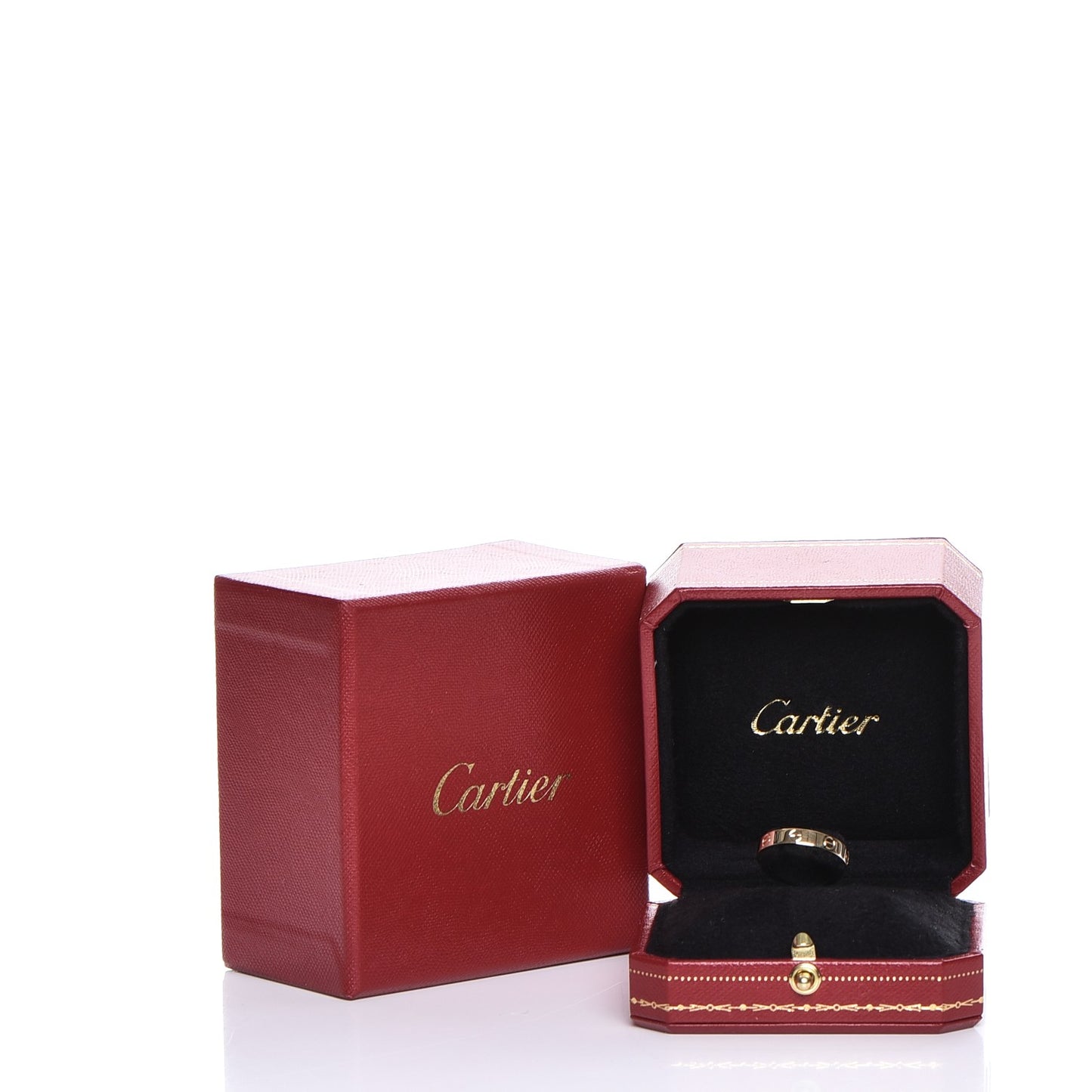18K Yellow Gold 3.5mm LOVE Wedding Band Ring 55 7.25