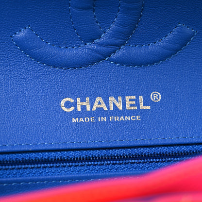 Chanel Calfskin Quilted Medium Rainbow Double Flap Multicolor 6 of 13