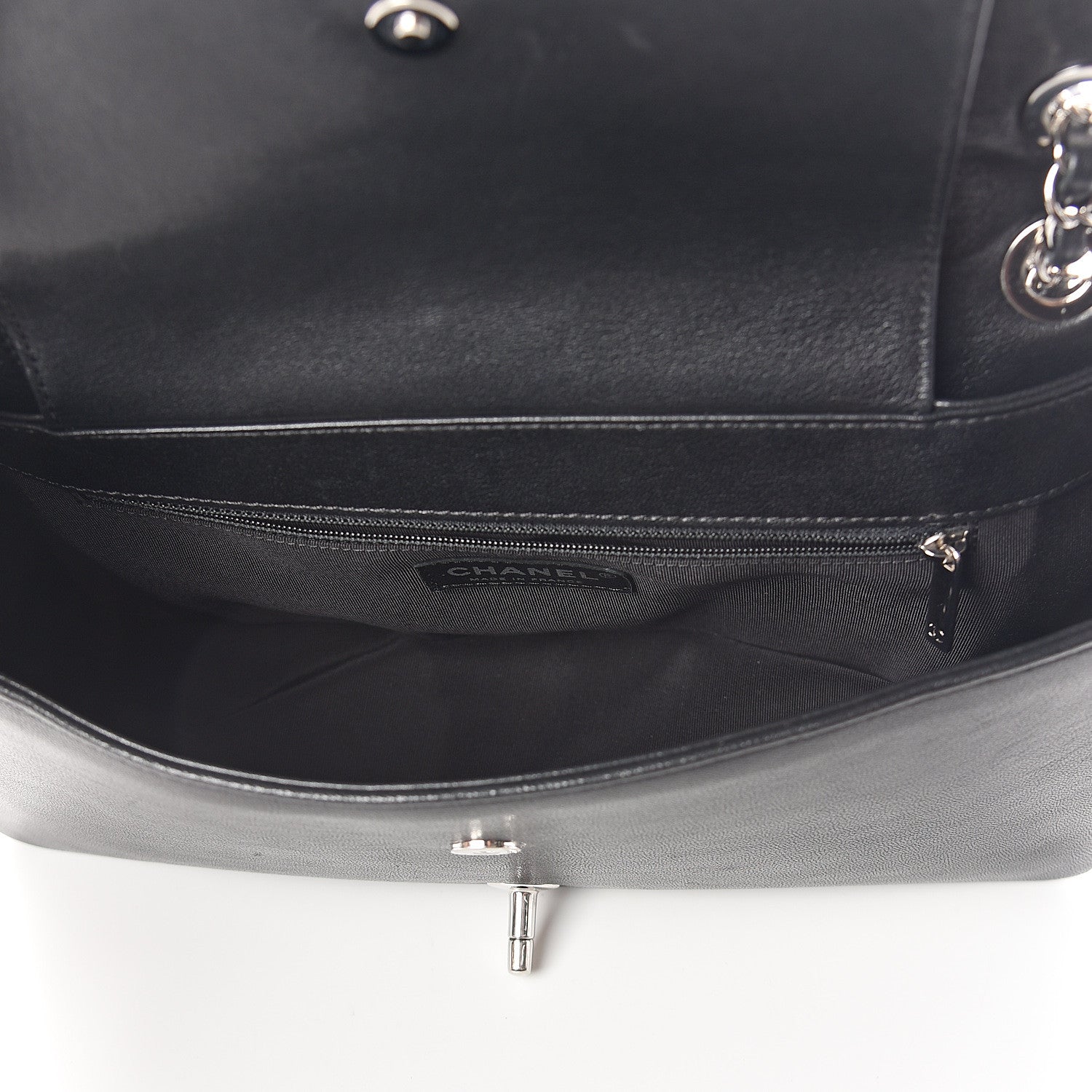 Chanel Sheepskin Quilted Vintage Mademoiselle Flap Black 4 of 9