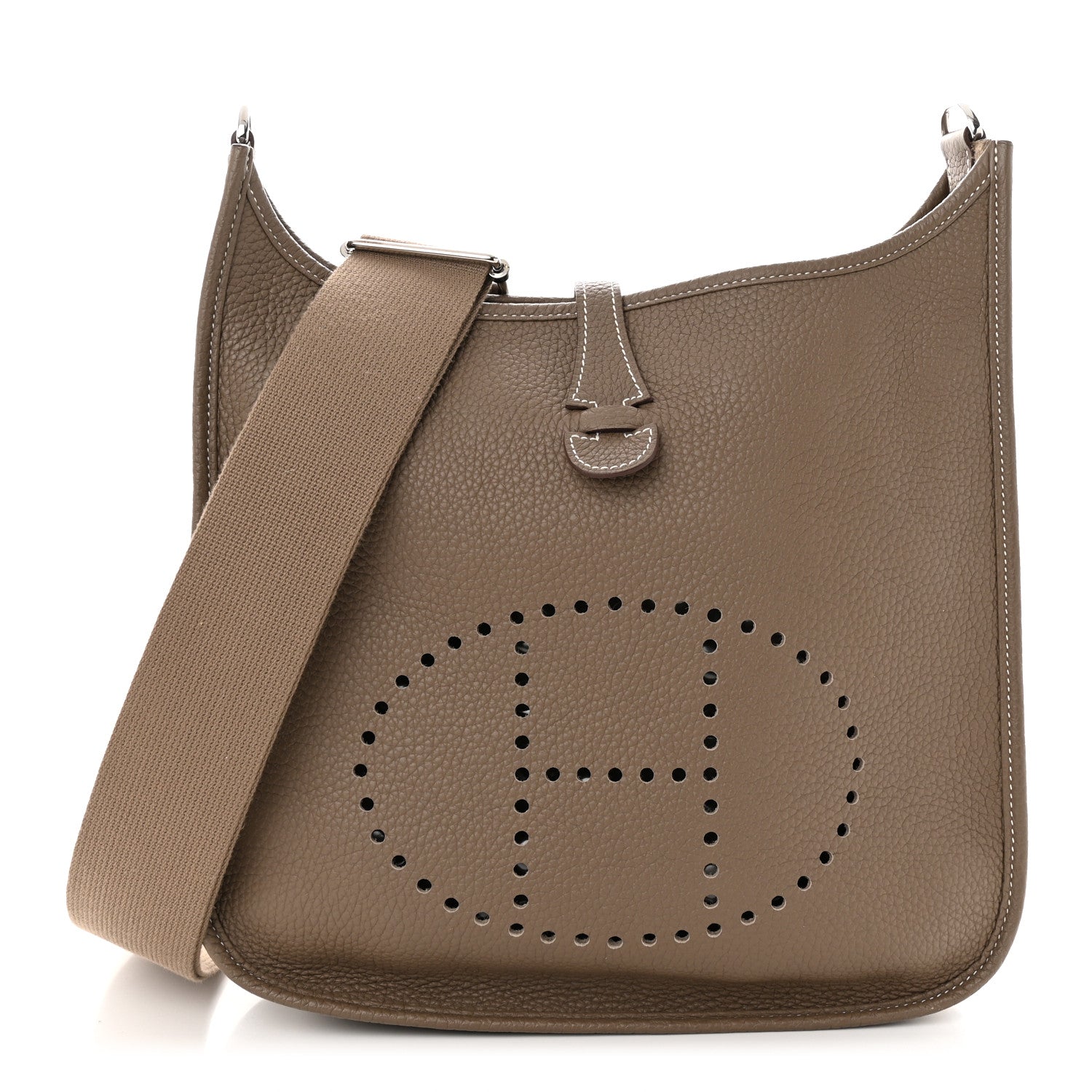 Hermes Taurillon Clemence Evelyne III PM Etoupe 1 of 11