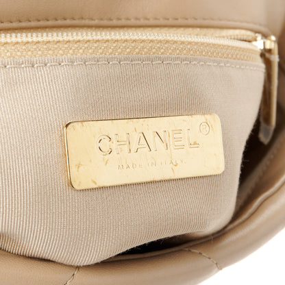 Chanel Lambskin Quilted Medium Chanel 19 Flap Dark Beige 6 of 10