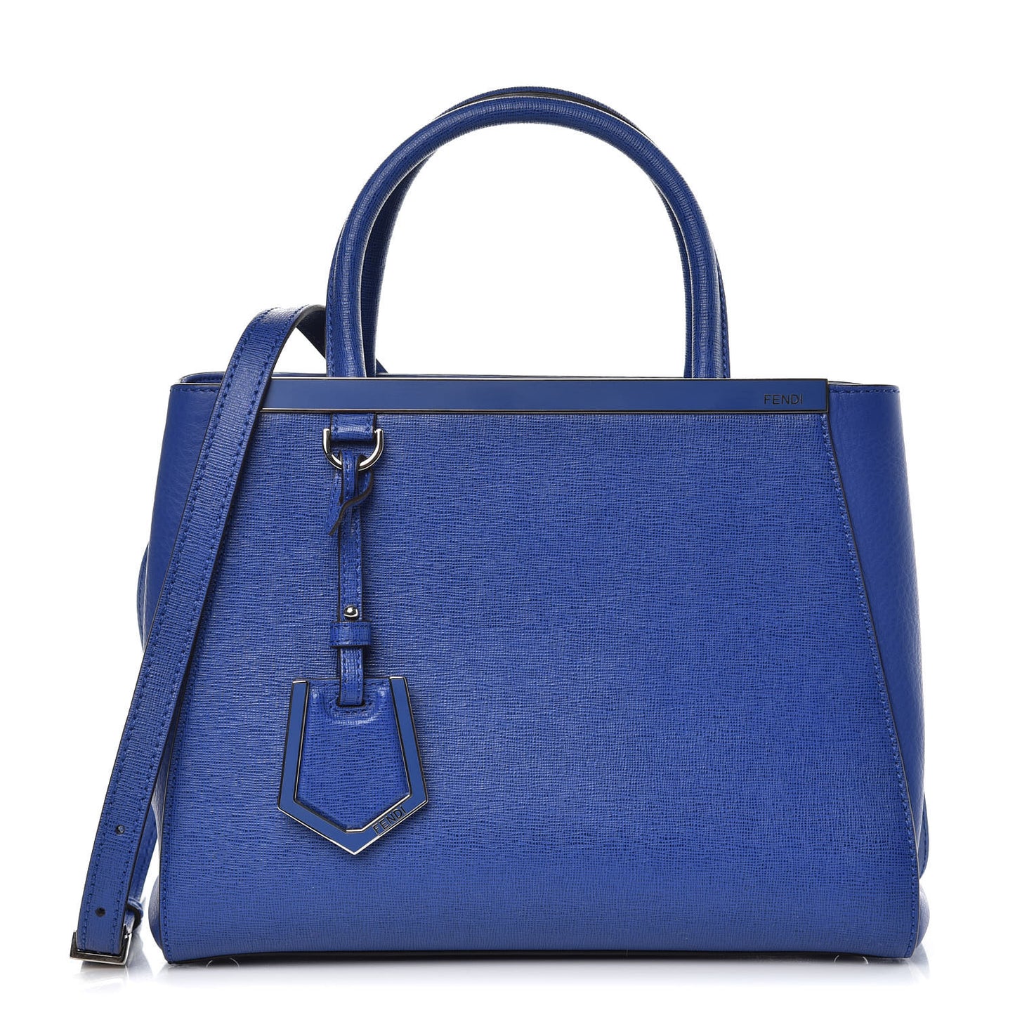 Vitello Elite Petite 2Jours Tote Blue Neon