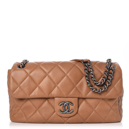 Chanel Caviar Quilted Coco Casual Flap Light Brown 1 of 7