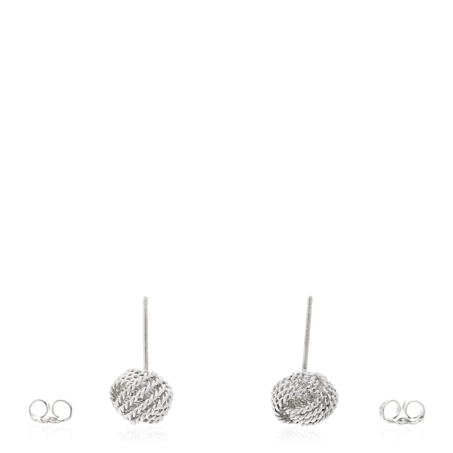Tiffany Sterling Silver Twist Knot Earrings 3 of 4
