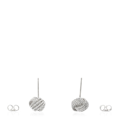 Tiffany Sterling Silver Twist Knot Earrings 3 of 4