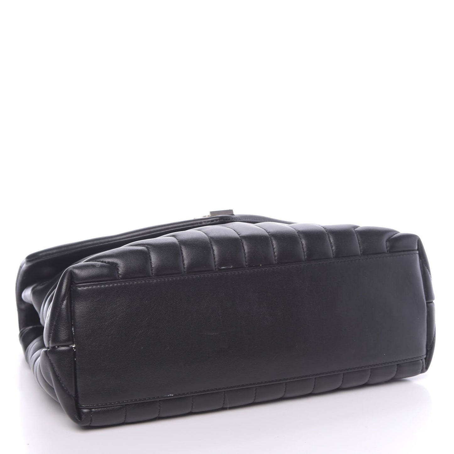 Calfskin Y Quilted Monogram Medium Loulou Chain Satchel Black