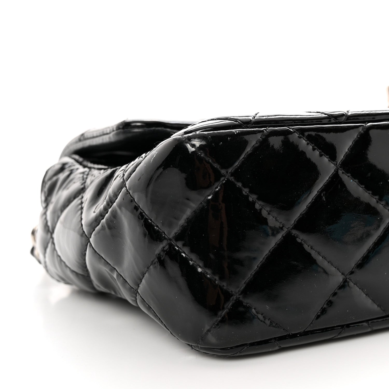 Chanel Patent Calfskin Quilted Mini Rectangular Flap Black 8 of 13