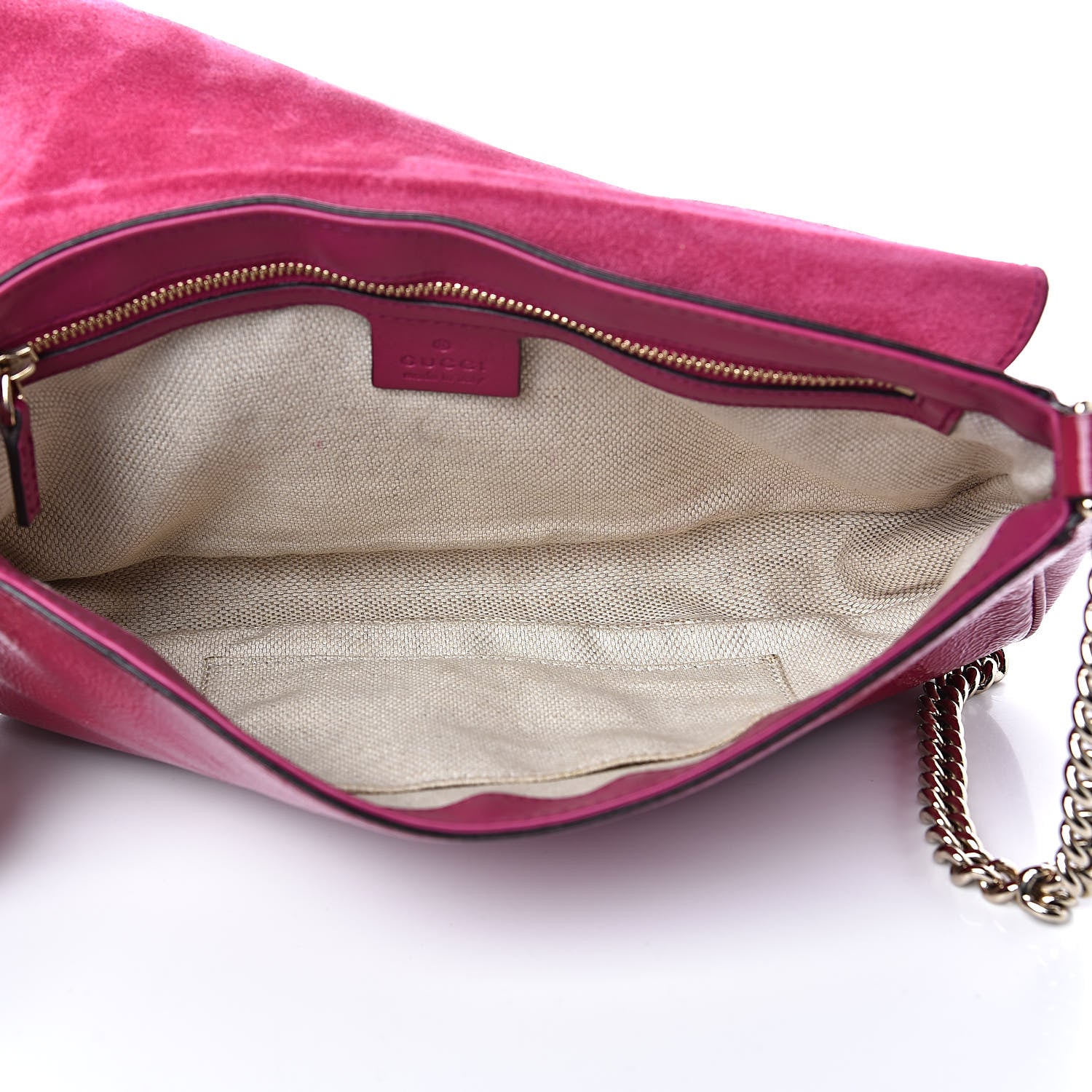 Gucci Patent Medium Soho Flap Crossbody Bright Bougainvillea 5 of 16