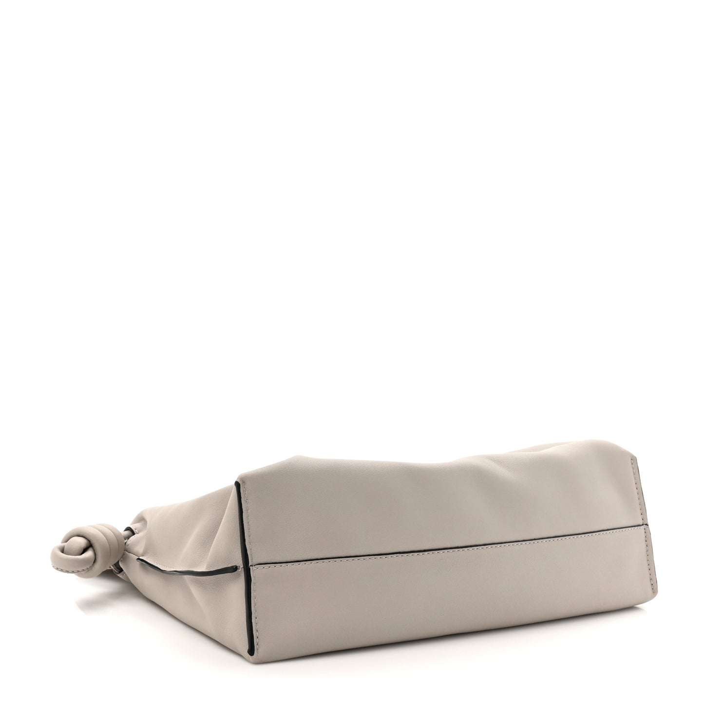 Mellow Nappa Medium Flamenco Knot Clutch Ghost