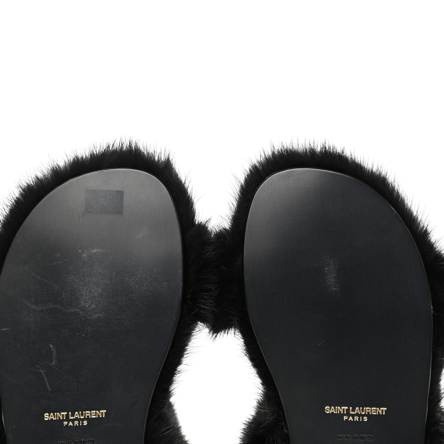 Saint Laurent Mink Bleach Slides 36 Black 7 of 7