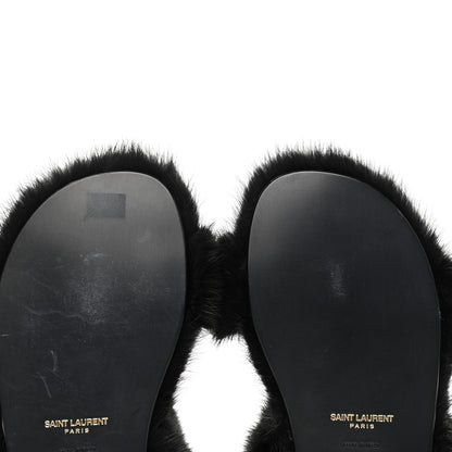 Saint Laurent Mink Bleach Slides 36 Black 7 of 7