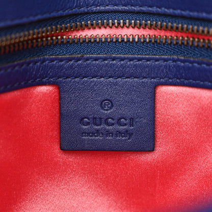 Gucci Velvet Matelasse Small GG Marmont Shoulder Bag Cobalt Blue 6 of 11