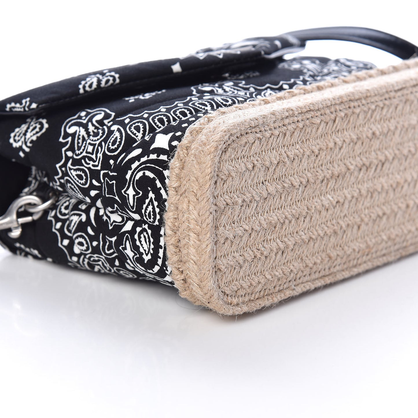 Cotton Bandana Y Quilted Monogram Toy Loulou Crossbody Bag Black White