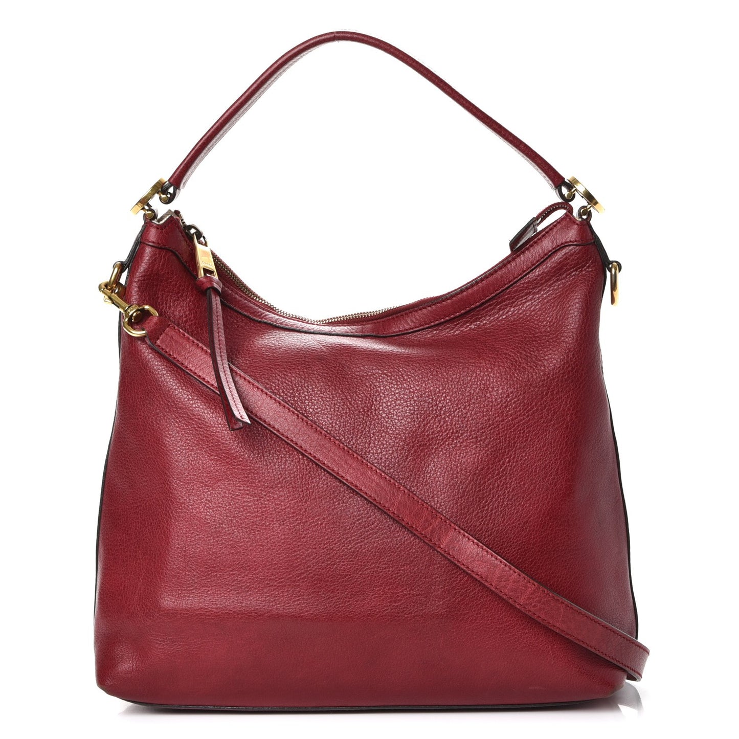 Pebbled Calfskin Small Miss GG Hobo Red