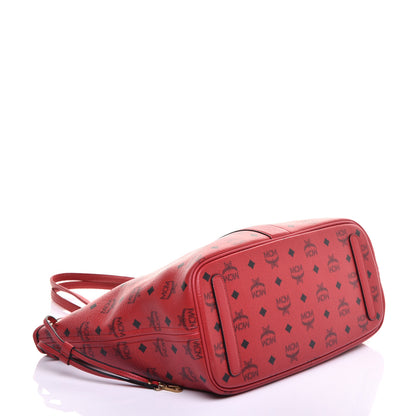 MCM Visetos Medium Liz Reversible Shopper Tote Ruby Red 7 of 16