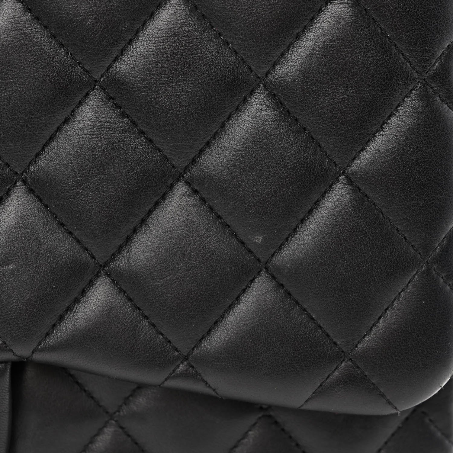 Chanel Lambskin Quilted Jumbo Double Flap Black 12 of 15