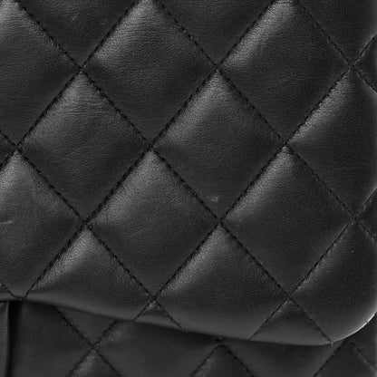 Chanel Lambskin Quilted Jumbo Double Flap Black 12 of 15