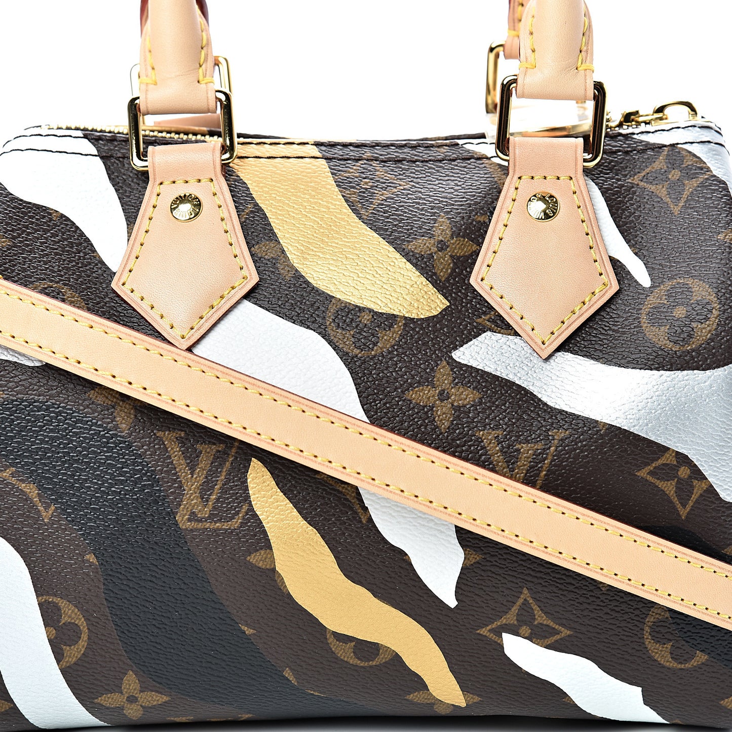 X LOL Monogram Speedy BB Gold Silver