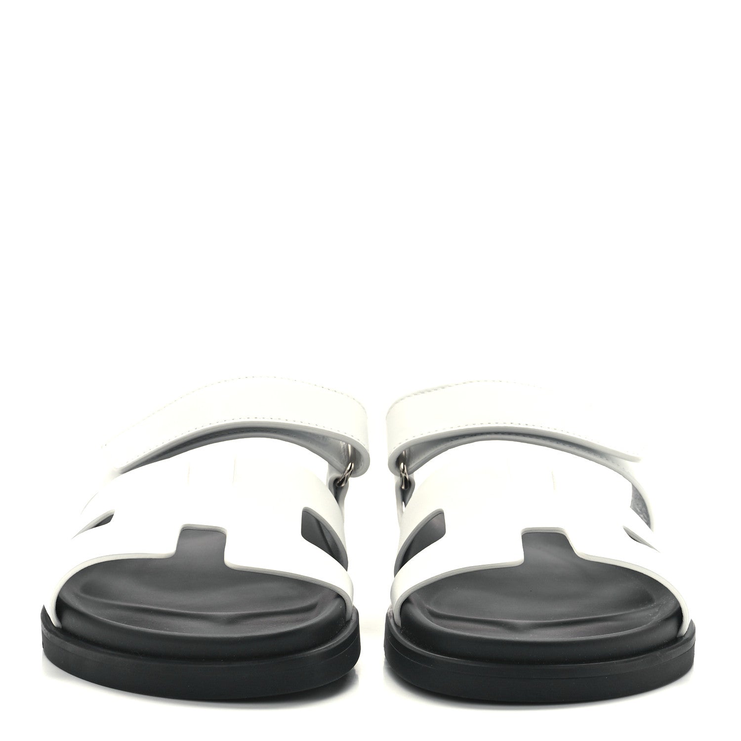 Hermes Calfskin Womens Chypre Sandals 38.5 White 2 of 9