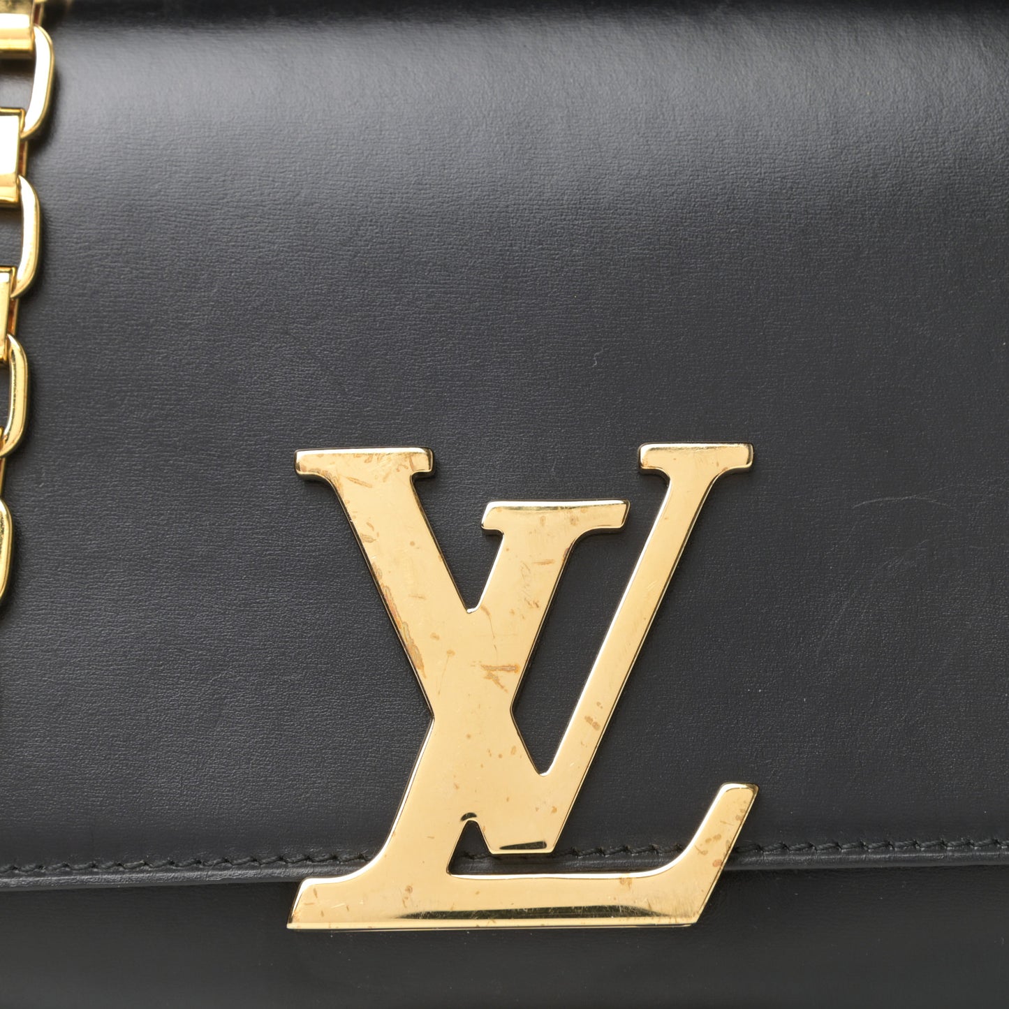 Calfskin Chain Louise MM Black
