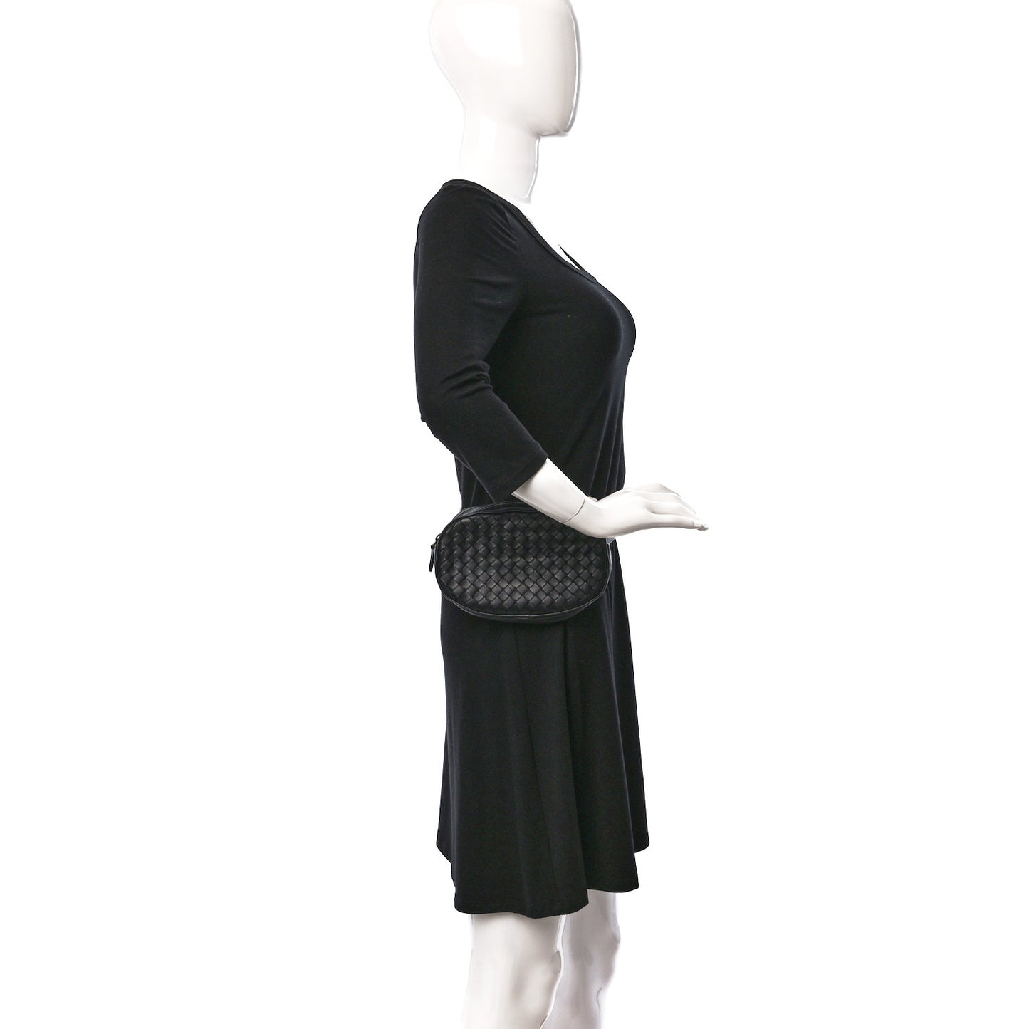 Nappa Intrecciato Belt Bag Black
