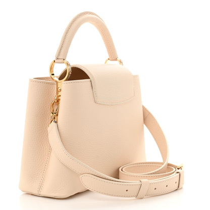 Louis Vuitton Taurillon Bloom Capucines BB Powder Beige 3 of 14