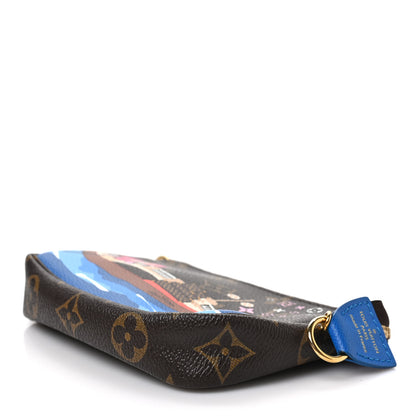 Louis Vuitton Monogram 2019 Christmas Animation Mini Venice Pochette Accessories Blue 8 of 8