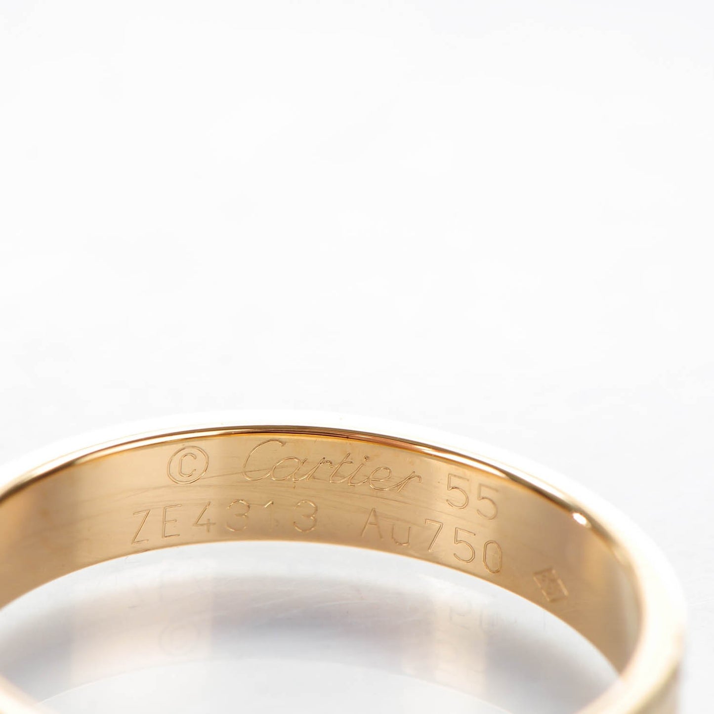18K Yellow Gold 4mm LOVE Wedding Band Ring 55 7.25