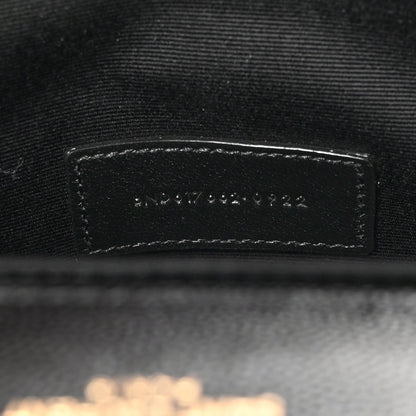 Saint Laurent Grain De Poudre Matelasse Chevron Monogram Envelope Clutch Black 7 of 8