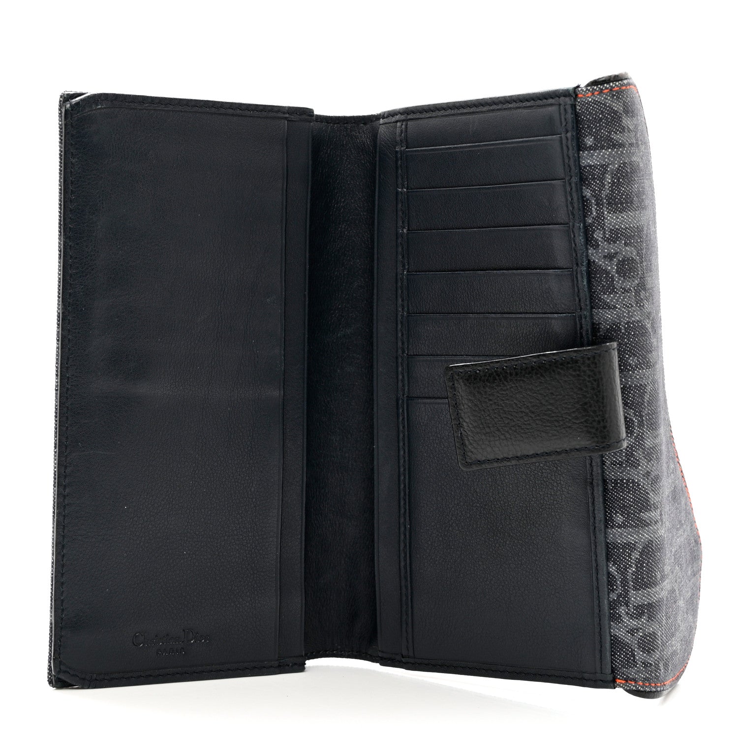 Christian Dior Denim Monogram Saddle Wallet Blue 5 of 9
