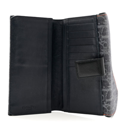Christian Dior Denim Monogram Saddle Wallet Blue 5 of 9