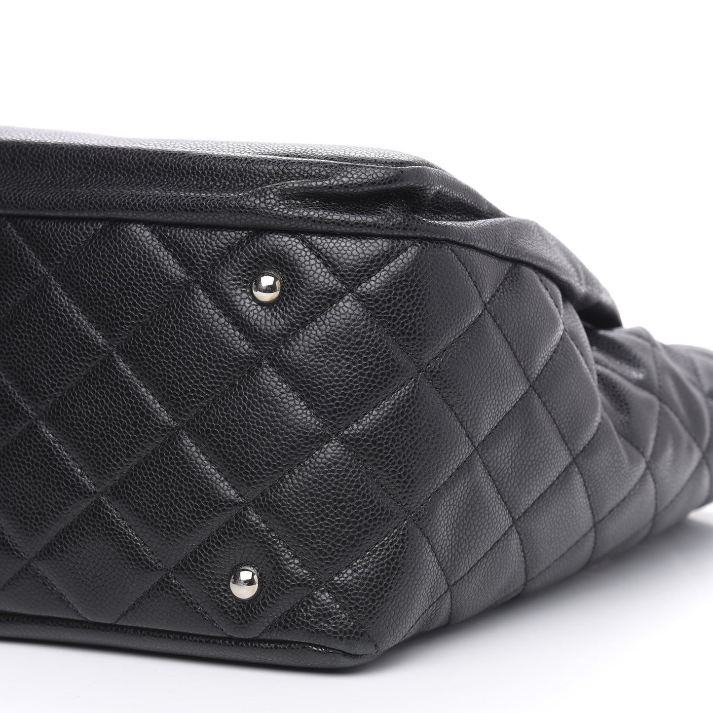 Soft Caviar Large Timeless CC Shopping Tote Black
