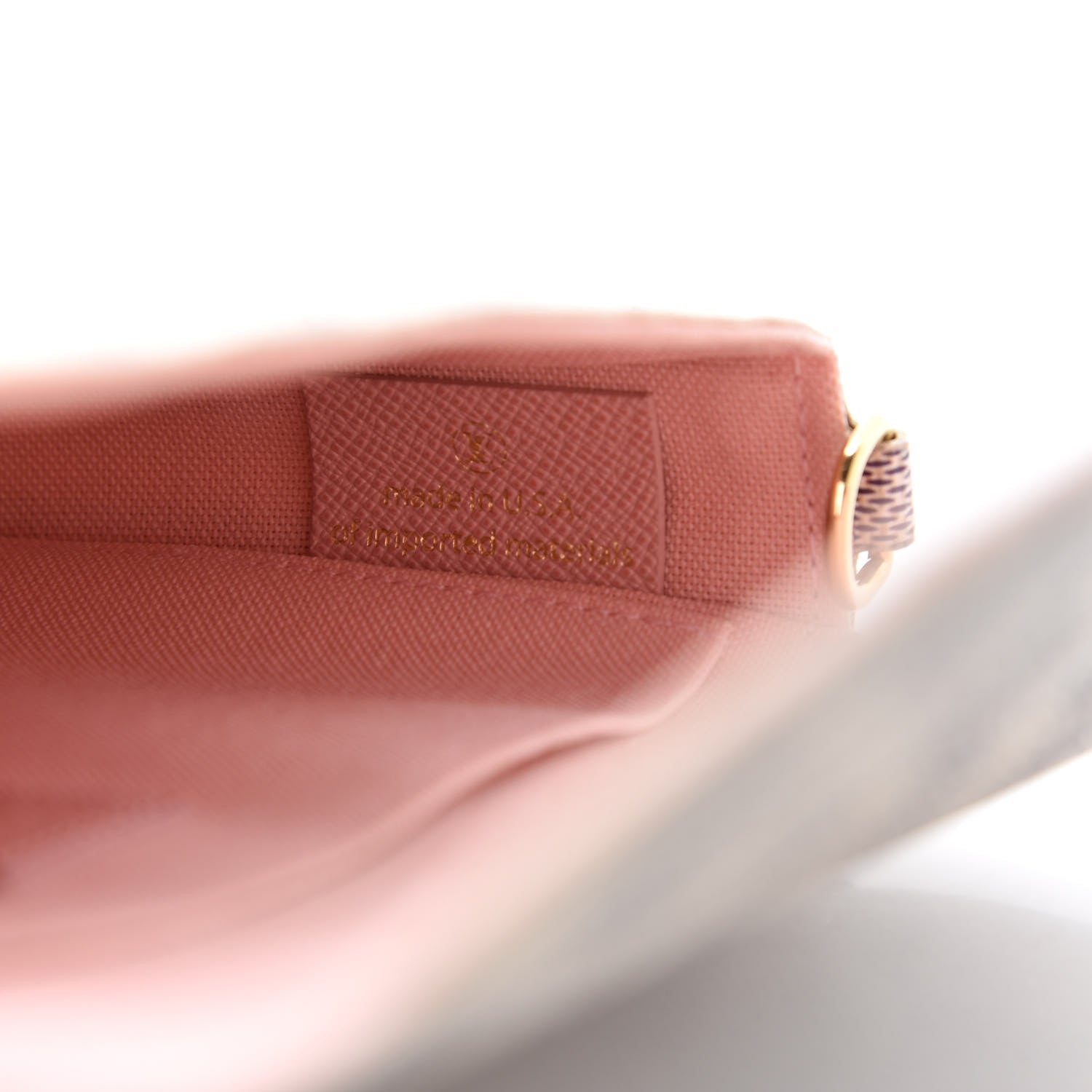 Louis Vuitton Damier Azur Pochette Felicie Chain Wallet Rose Ballerine 8 of 8