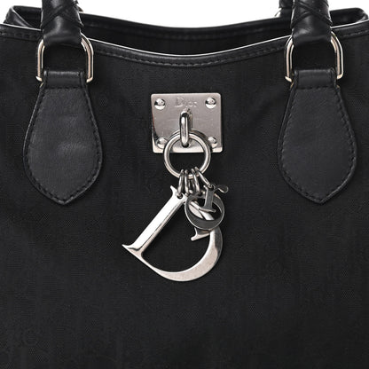 Christian Dior Nylon Monogram Small Lovely Tote Black 9 of 17