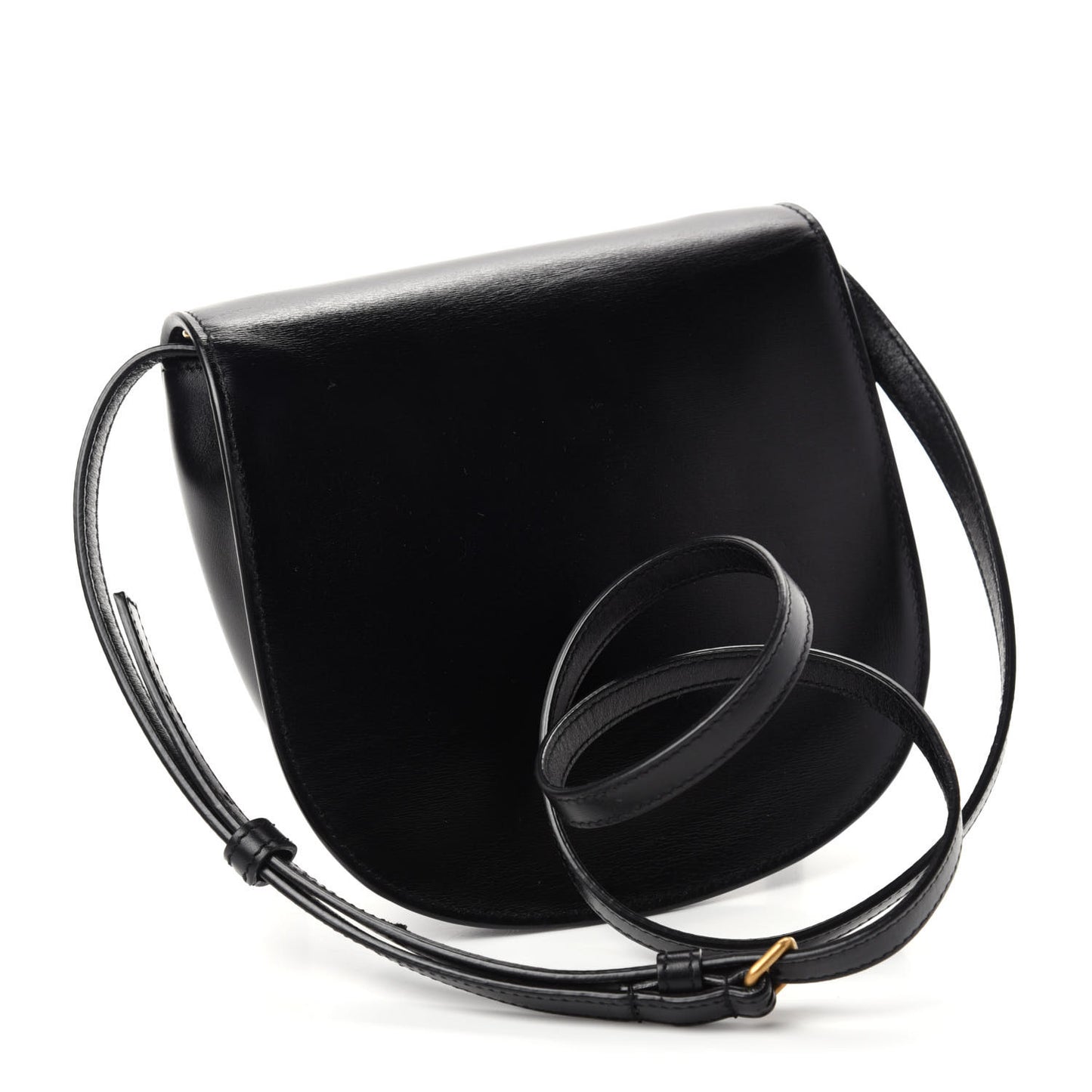 Calfskin Small Datcha Satchel Bag Black